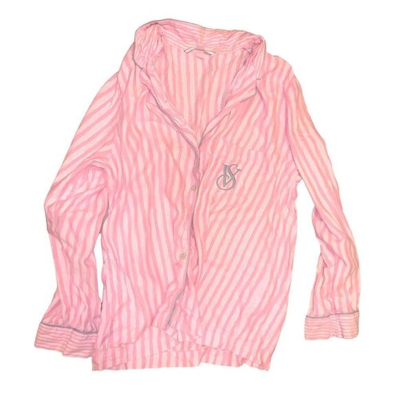 Victoria's Secret Other - Victoria's Secret Pinstripe Button Up Pajama Top